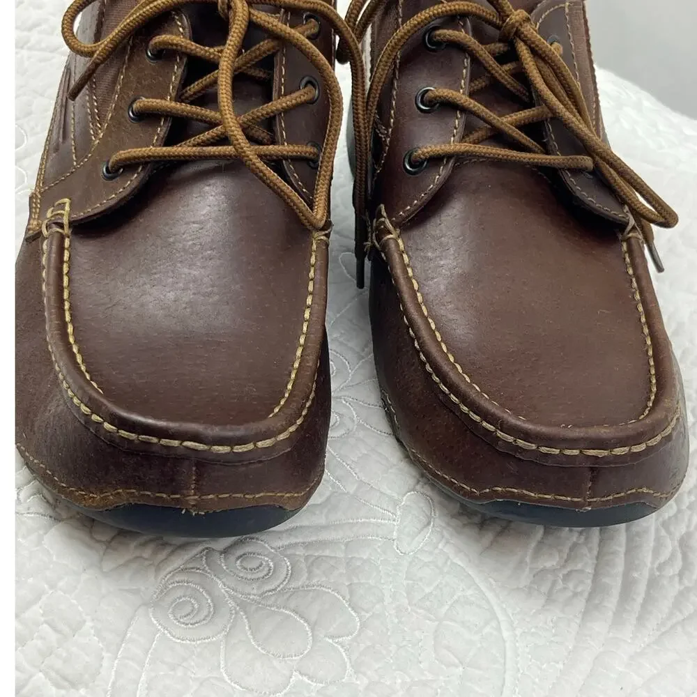 Roper Men's Size 8 Brown Leather Lace-Up Shoes – Casual & Dress Comfortable